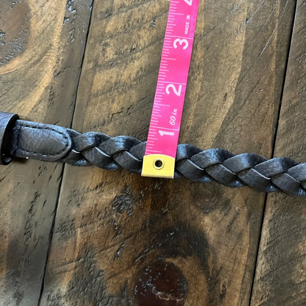 Girls Braided Faux Leather Belt